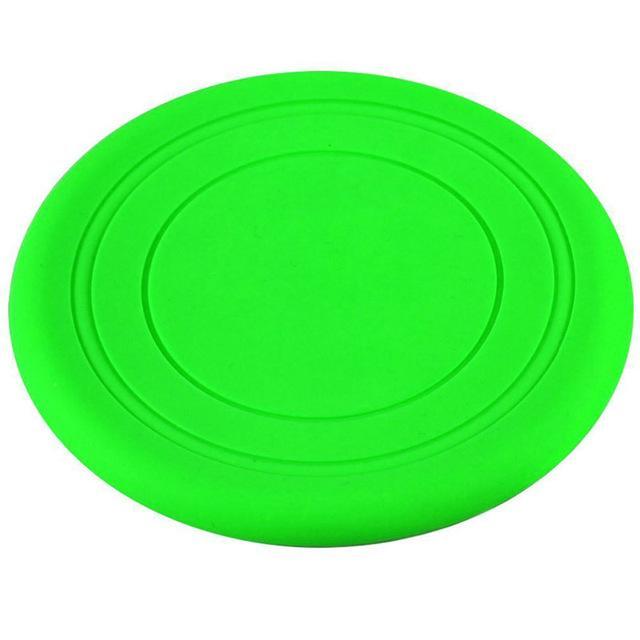 Soft Silicone Frisbee Dog Frisbee Happy Paws Light Green 