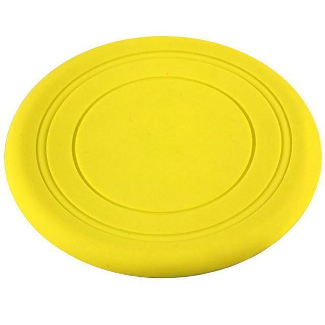 Soft Silicone Frisbee Dog Frisbee Happy Paws Yellow 
