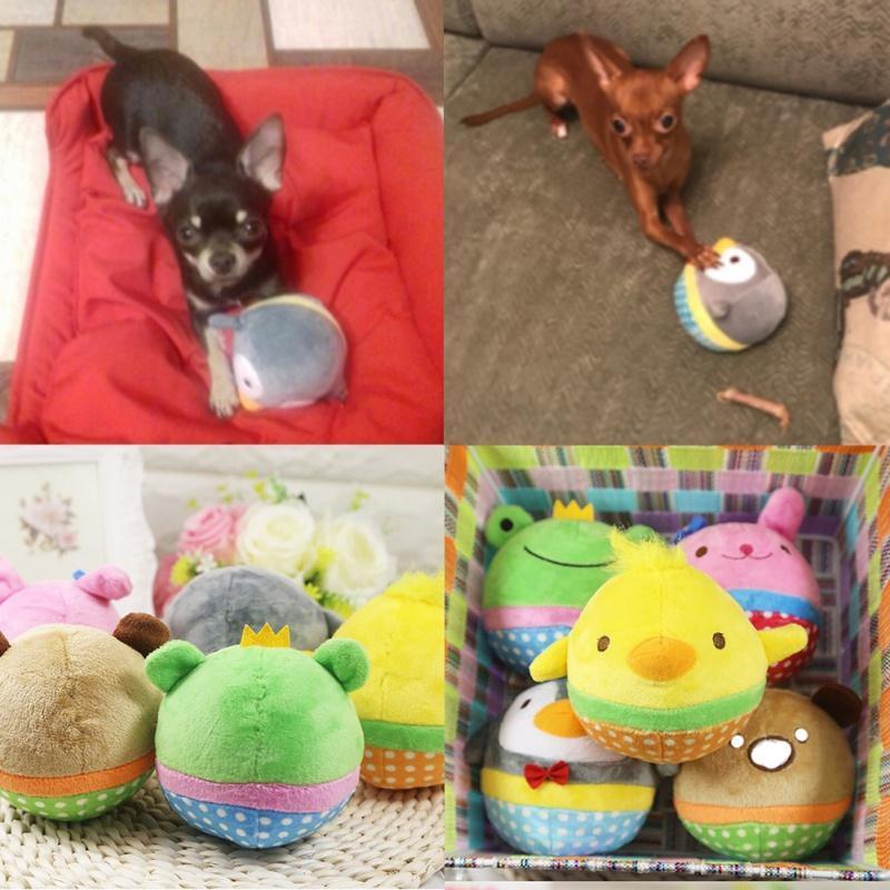 Squeaky Plush Animal Balls Plush & Squeaky Toys Happy Paws 