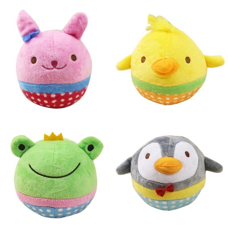 Squeaky Plush Animal Balls Plush & Squeaky Toys Happy Paws 