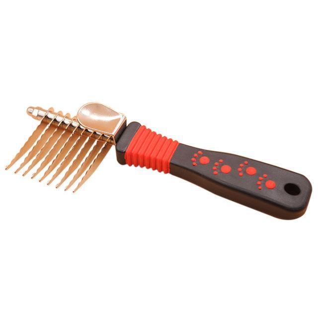 Stainless Steel Dematting Tool Dog Brush & Comb Happy Paws 