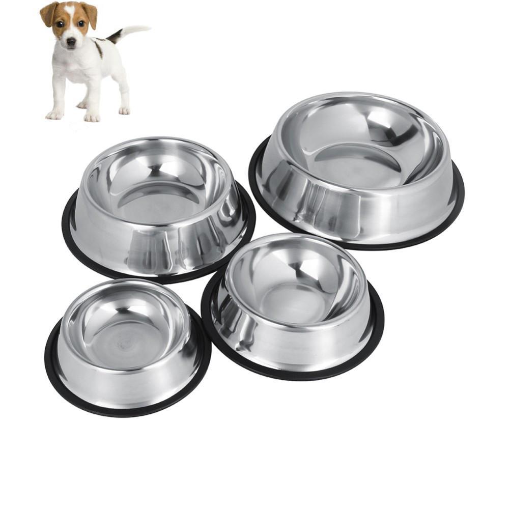 Stainless Steel Dog Bowls Feeding bowl Happy Paws 