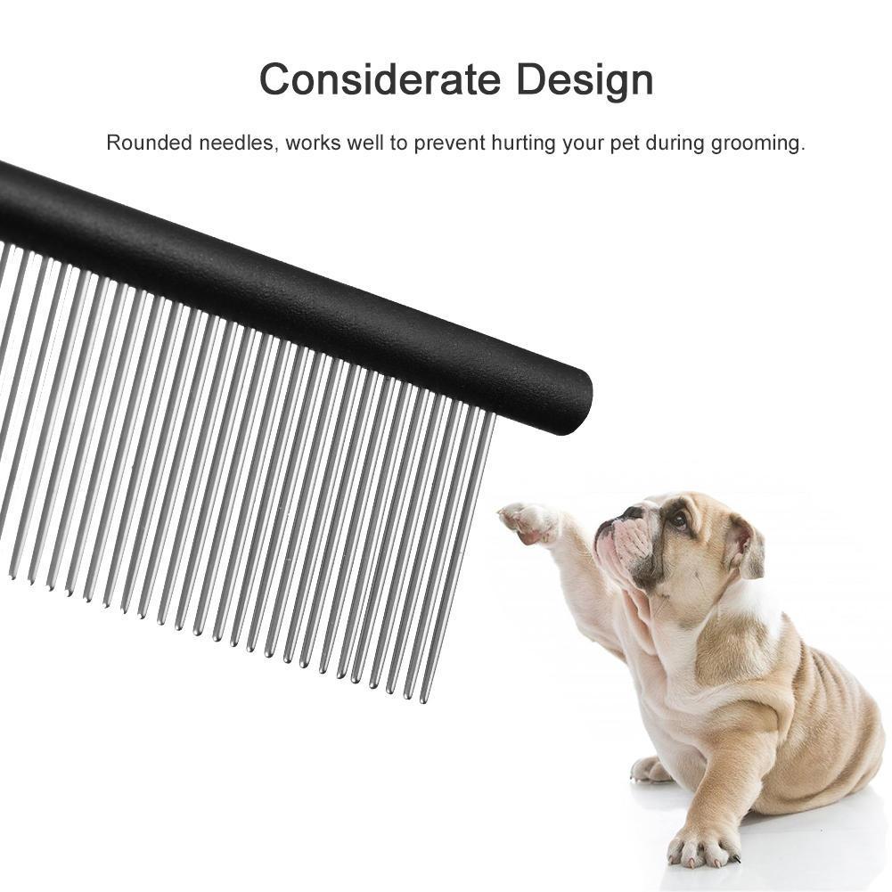 Stainless Steel Groom Comb Dog Brush & Comb Happy Paws 