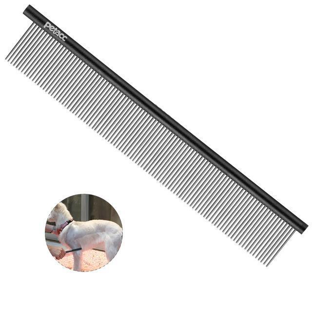 Stainless Steel Groom Comb Dog Brush & Comb Happy Paws 