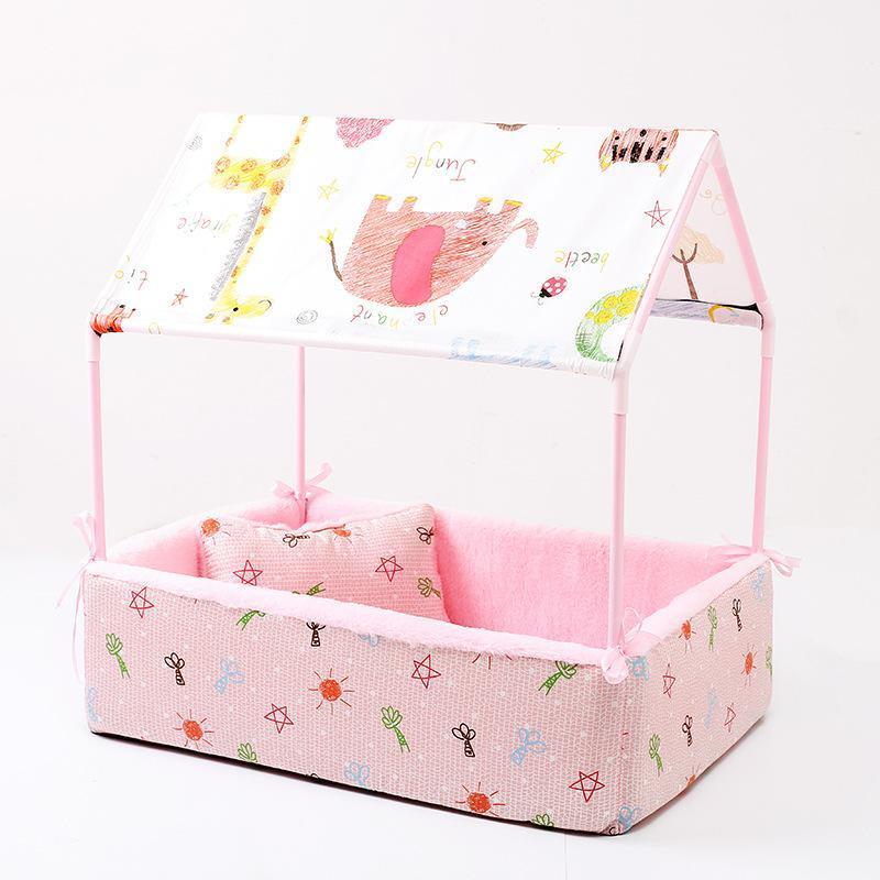 Tent House Bed Beds Happy Paws Pink 