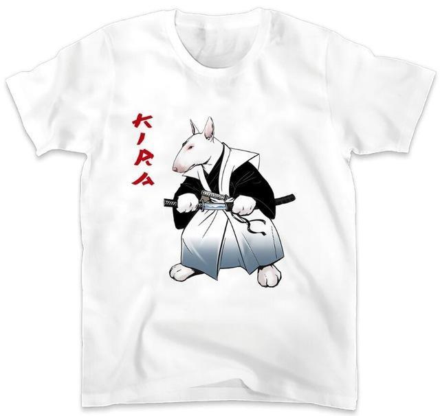 Terrier Samurai Mens Dog T-shirt Happy Paws Small 