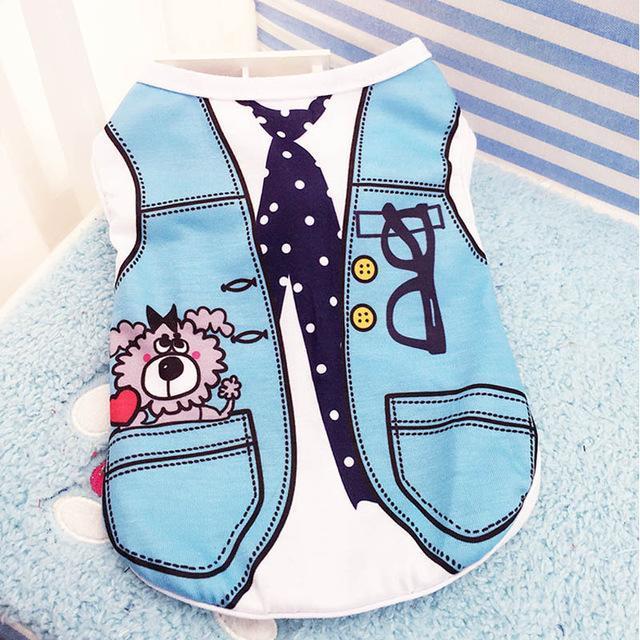 Tie & Shirt Dog Vest Dog Vest Happy Paws Waistcoat & Tie XSmall 