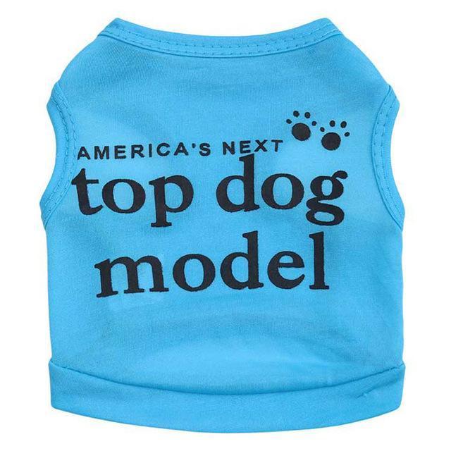 Top Dog Model Vest Happy Paws Blue XSmall 