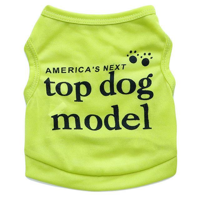 Top Dog Model Vest Happy Paws Green XSmall 