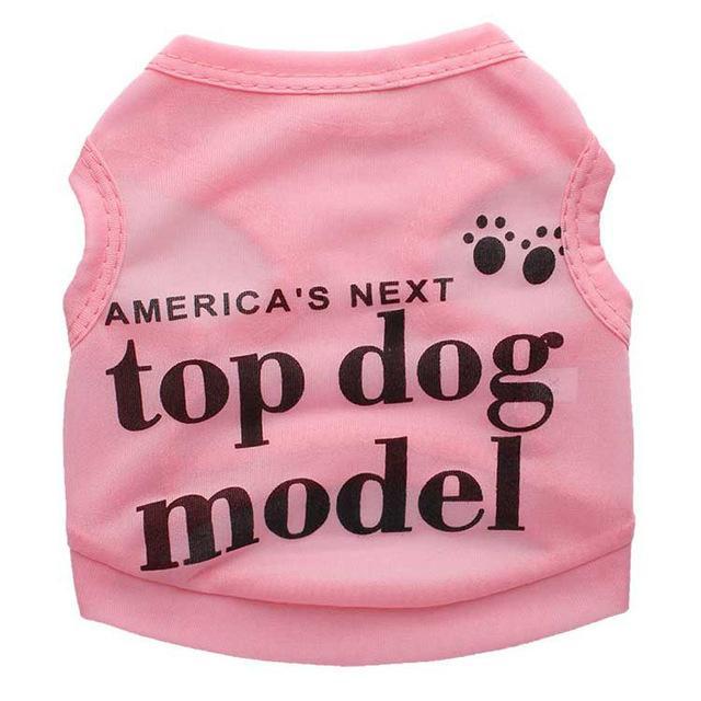 Top Dog Model Vest Happy Paws Pink XSmall 