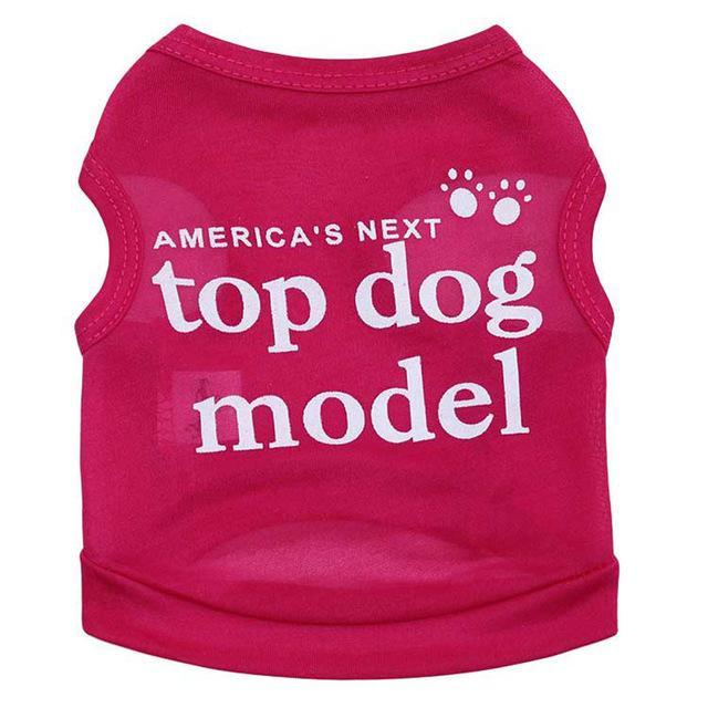 Top Dog Model Vest Happy Paws Red XSmall 