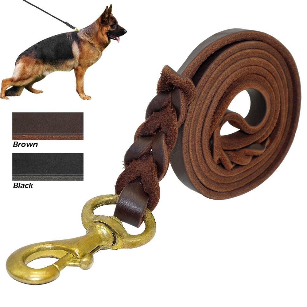 Tough Real Leather Leash dog leash Happy Paws 