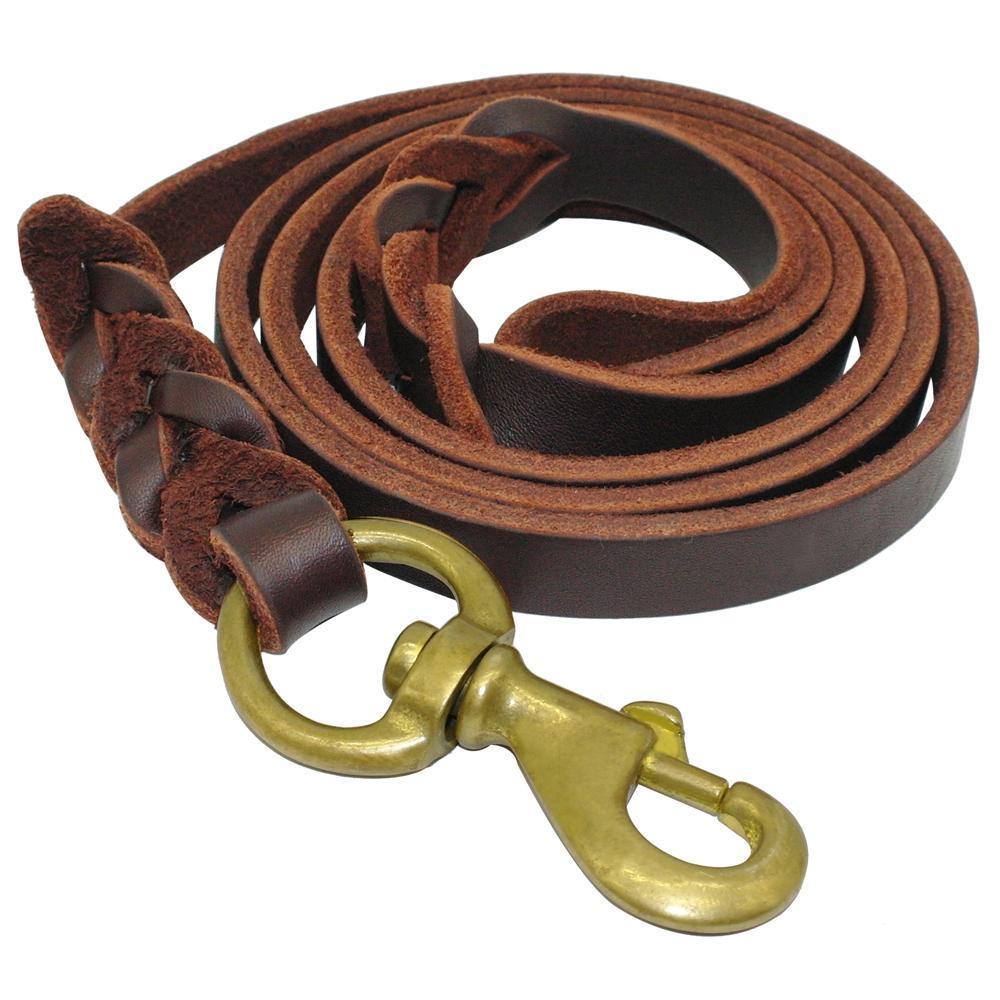 Tough Real Leather Leash dog leash Happy Paws 