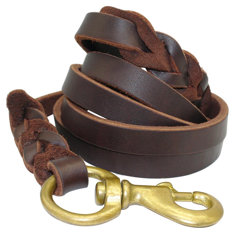 Tough Real Leather Leash dog leash Happy Paws 