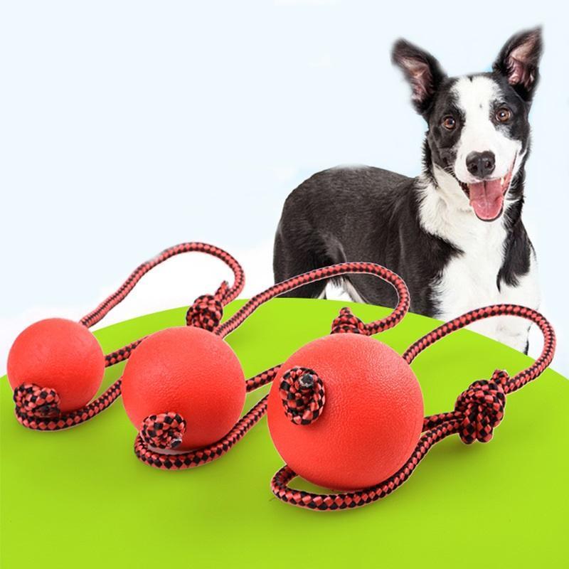 Tough Rope & Ball Dog Chew Toy Happy Paws 