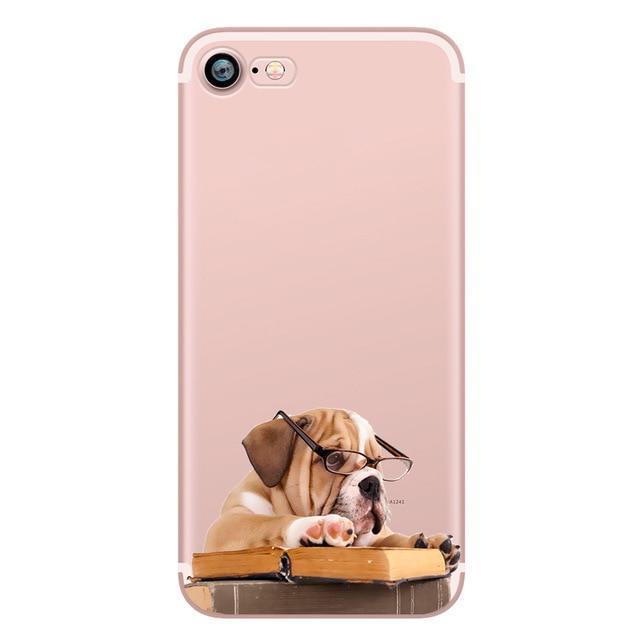 Transparent Silicone iPhone Cases iPhone Case Happy Paws Online Clever Dog iPhone 5 & 5s 