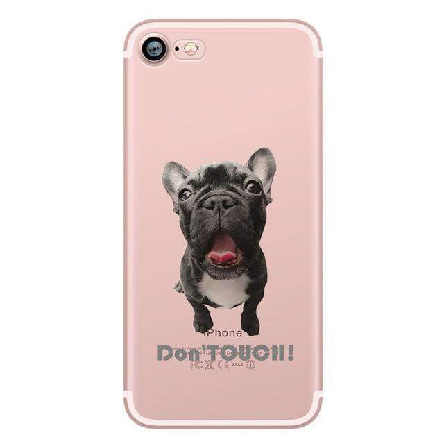 Transparent Silicone iPhone Cases iPhone Case Happy Paws Online Don't touch iPhone 5 & 5s 