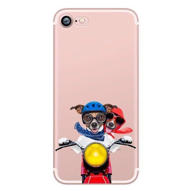 Transparent Silicone iPhone Cases iPhone Case Happy Paws Online Motor Bike iPhone 5 & 5s 