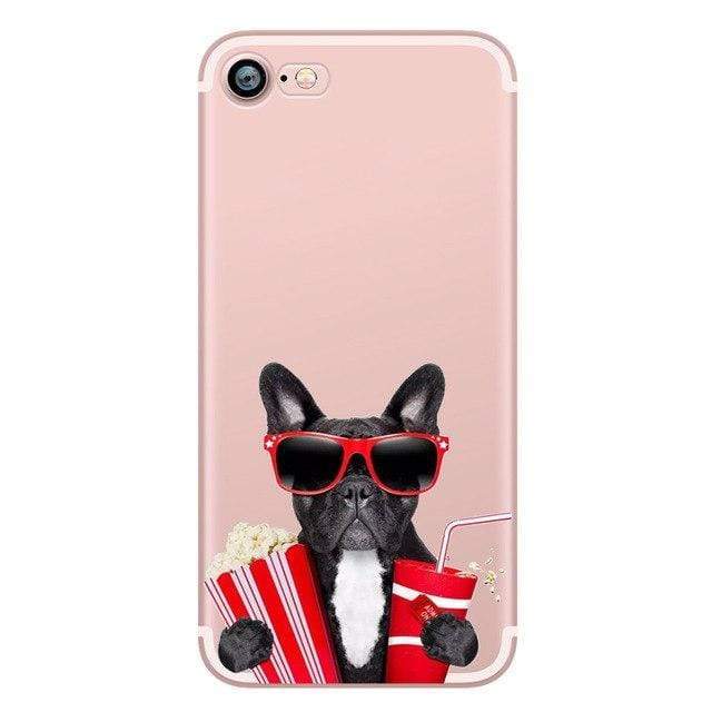 Transparent Silicone iPhone Cases iPhone Case Happy Paws Online Movie Dog iPhone 5 & 5s 