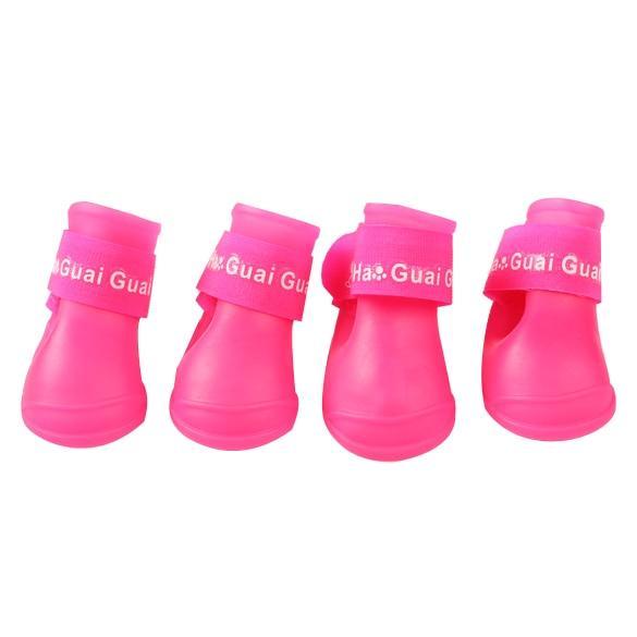 Waterproof Dog Booties Dog Boots Happy Paws Pink Small 