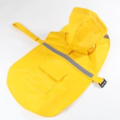 Waterproof Reflective Raincoat Dog Raincoat Happy Paws Yellow Small 